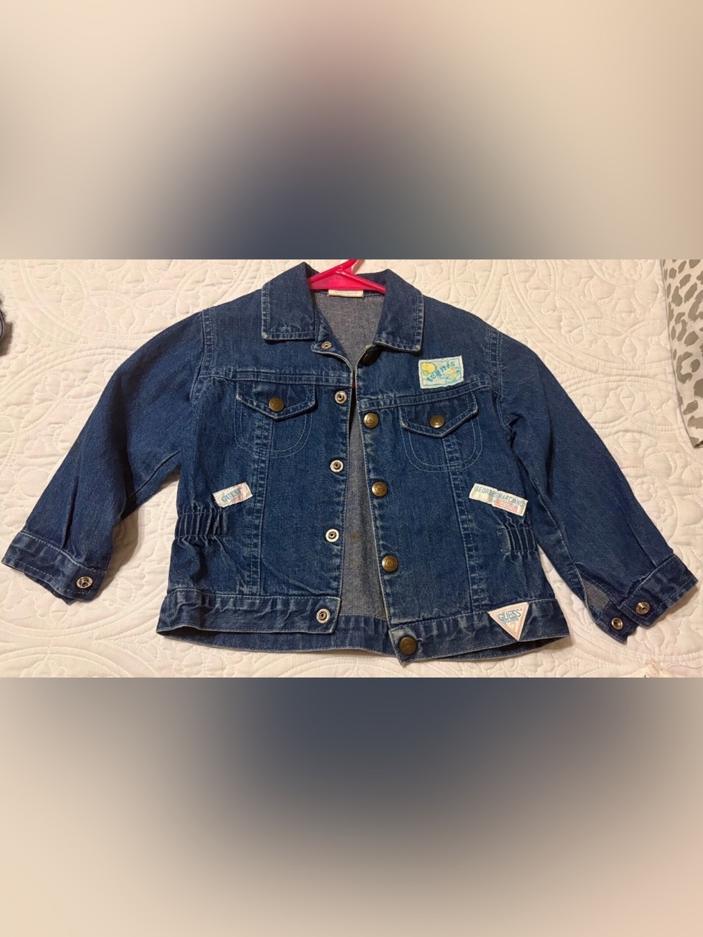 Vintage Guess Georges Marciano Denim Jacket With Patches-Made in USA